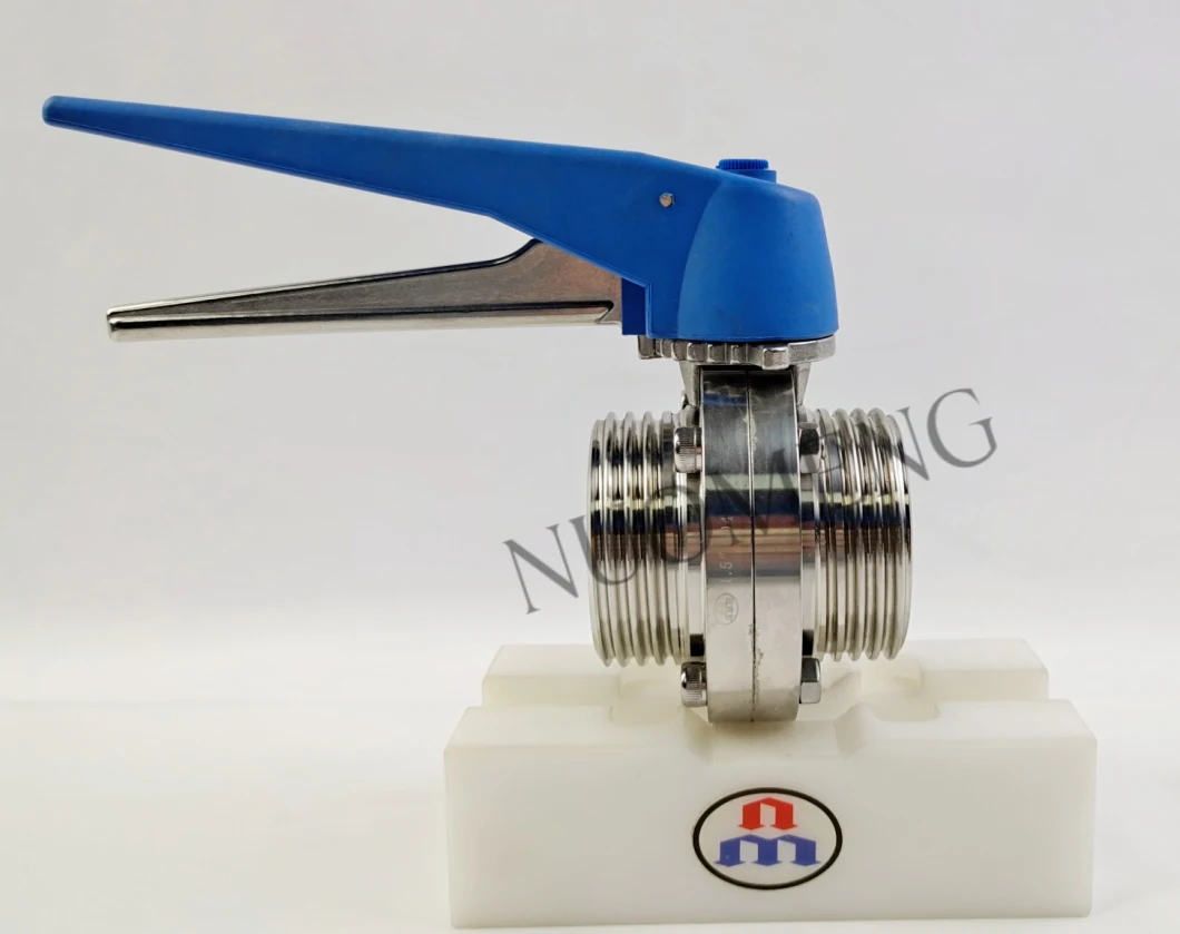 Sanitary Stainless Steel SS304/316L Multi-Position Handle /Multi-Position Plastic Handle Clamped Butterfly Valve