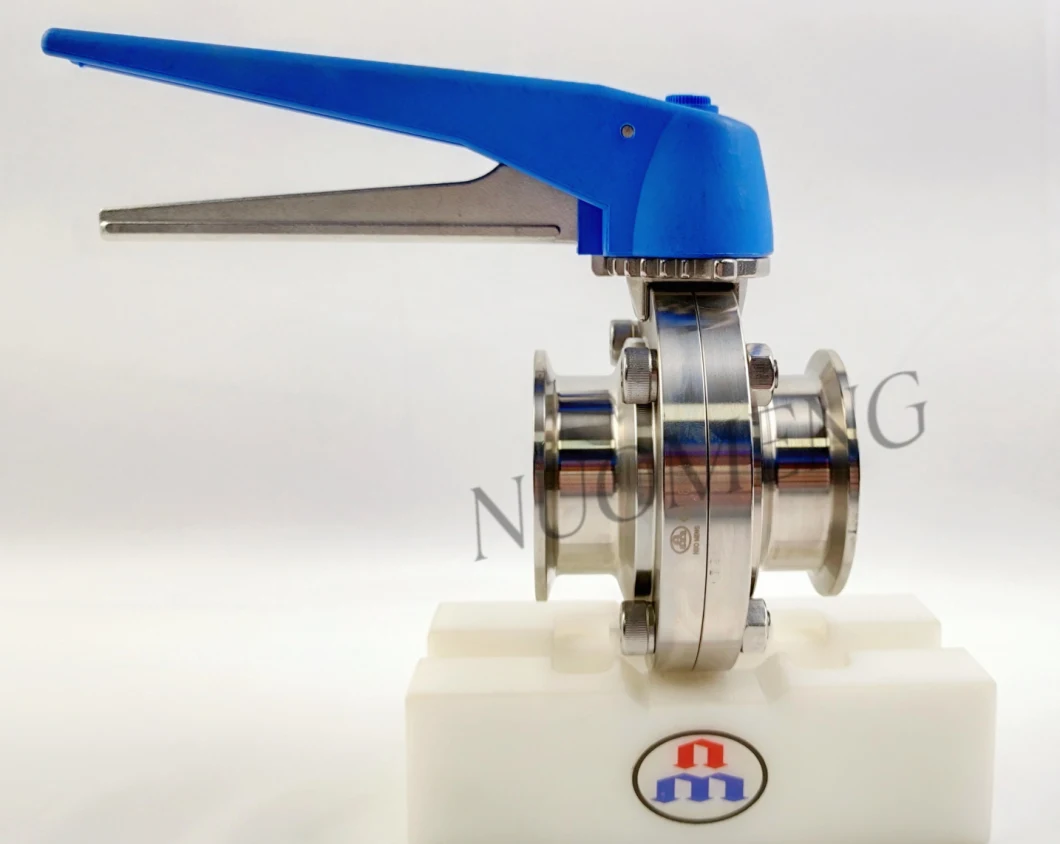 Sanitary Stainless Steel SS304/316L Multi-Position Handle /Multi-Position Plastic Handle Clamped Butterfly Valve