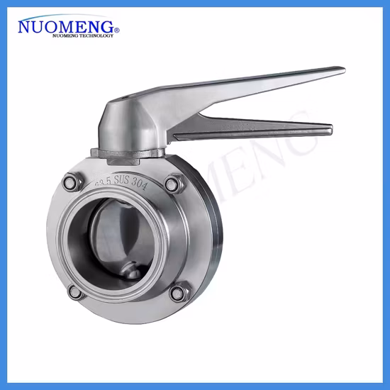 Sanitary Stainless Steel SS304/316L Multi-Position Handle /Multi-Position Plastic Handle Clamped Butterfly Valve