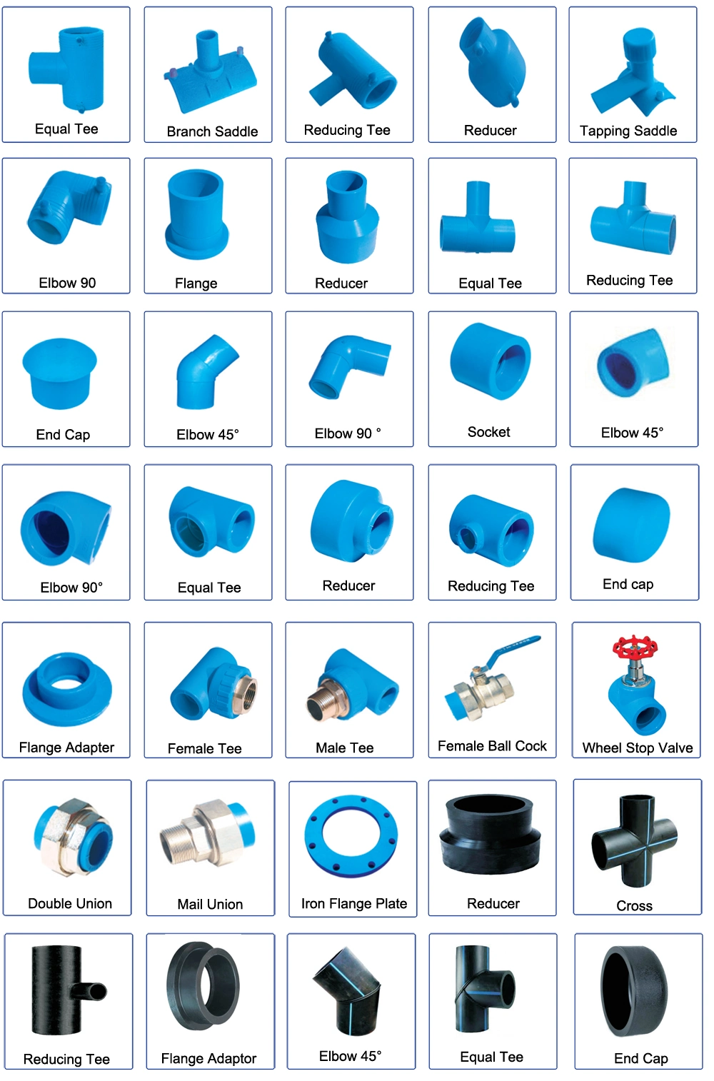 HDPE Pipe Connector Elbow 63mm 110mm PE Compression Butt Weld Pipe Fitting 90 Deg Elbow Joint Pipe Fittings