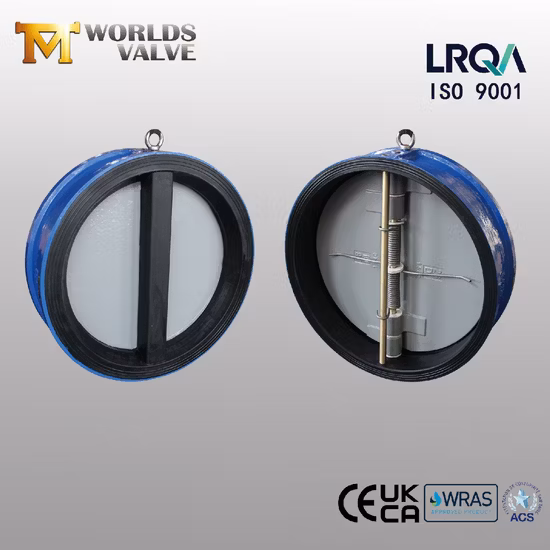 API594/ISO5752 Ductile Cast Iron Wafer Type Dual Plate Double Door Check Valves Non Reture Valve