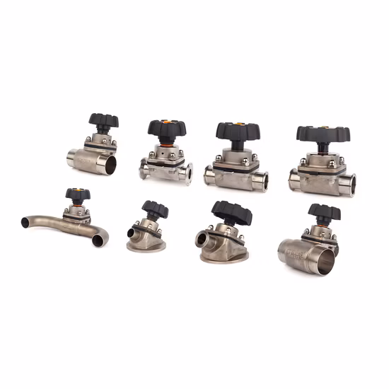 SS316L Sanitary Stainless Steel U Type 3-Way Casting Diaphragm Valve
