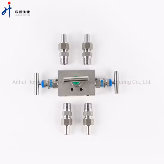 Precision SS304 316L Produced High-Pressure Internal Thread 3-Way Manifolds