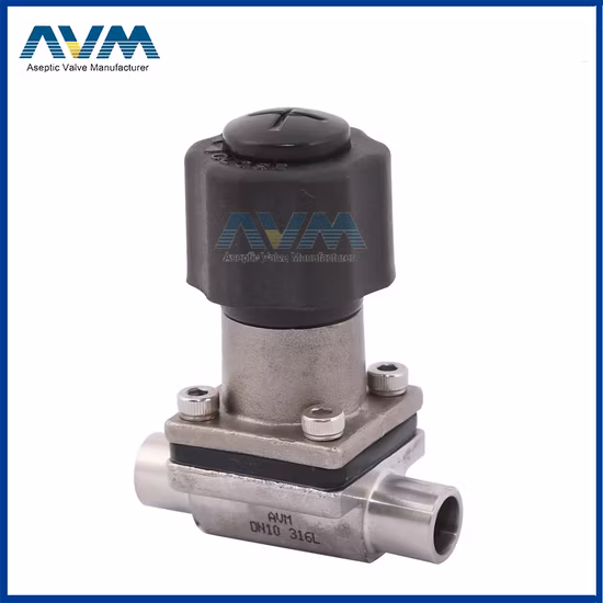 SS316L Sanitary Stainless Steel U Type 3-Way Casting Diaphragm Valve
